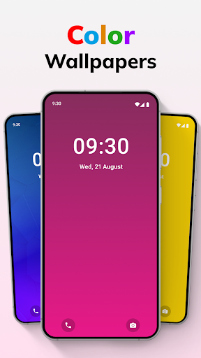 Papeles pintados de colores sólidos puros